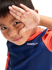 Speedo Blue Unisex Learn To Swim Essential Hooded Rash Top - Image 5 of 8
