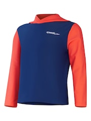 Speedo Blue Unisex Learn To Swim Essential Hooded Rash Top - Image 6 of 8