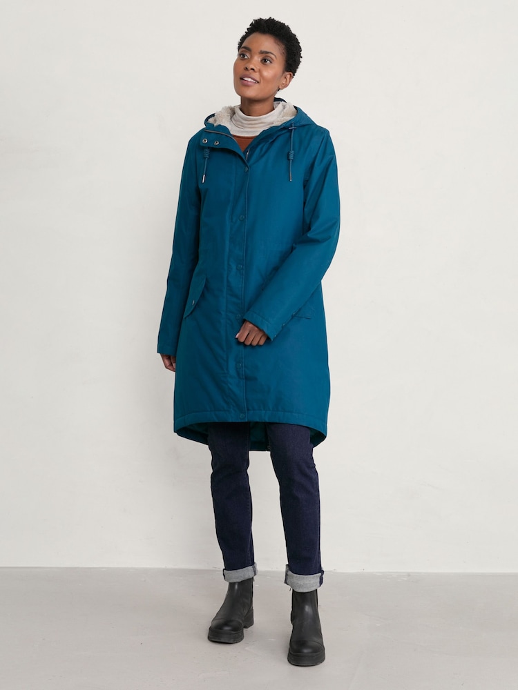 Seasalt Cornwall Blue Petite Waterproof Plant Hunter 2 Coat - Image 1 of 6