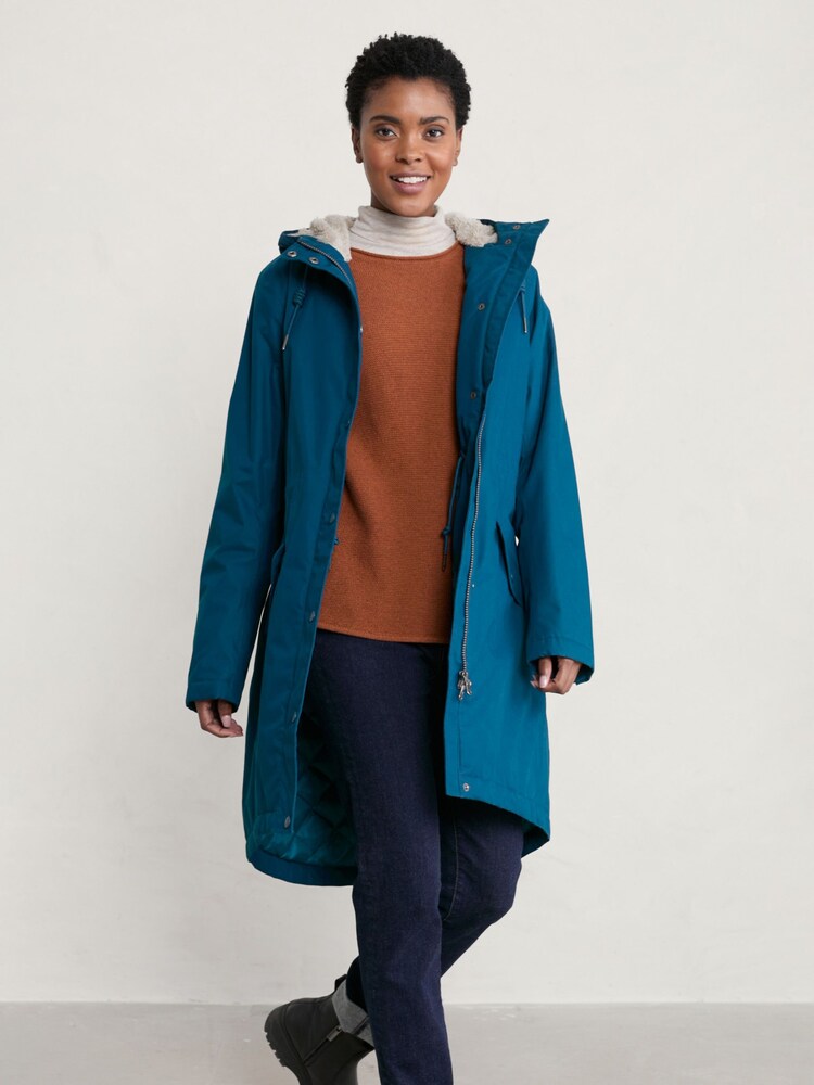 Seasalt Cornwall Blue Petite Waterproof Plant Hunter 2 Coat - Image 3 of 6