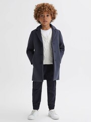 Reiss Airforce Blue Gable 9-14 yrs Single Breasted Epsom Overcoat - Image 1 of 6