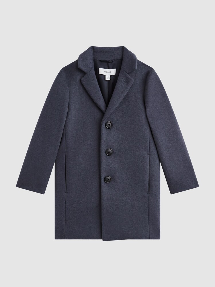 Reiss Airforce Blue Gable 9-14 yrs Single Breasted Epsom Overcoat - Image 2 of 6