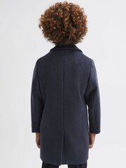 Reiss Airforce Blue Gable 9-14 yrs Single Breasted Epsom Overcoat - Image 5 of 6