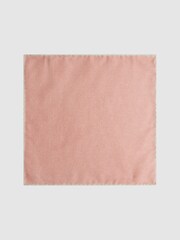Reiss Rose Melange Halley Wool-Silk Blend Pocket Square - Image 4 of 5