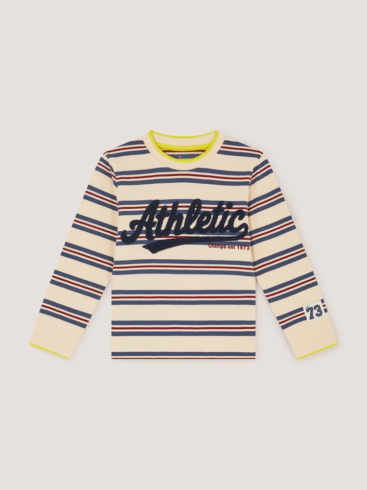 Monsoon Athletic Stripe Long Sleeve Top - Bilde 1 av 3