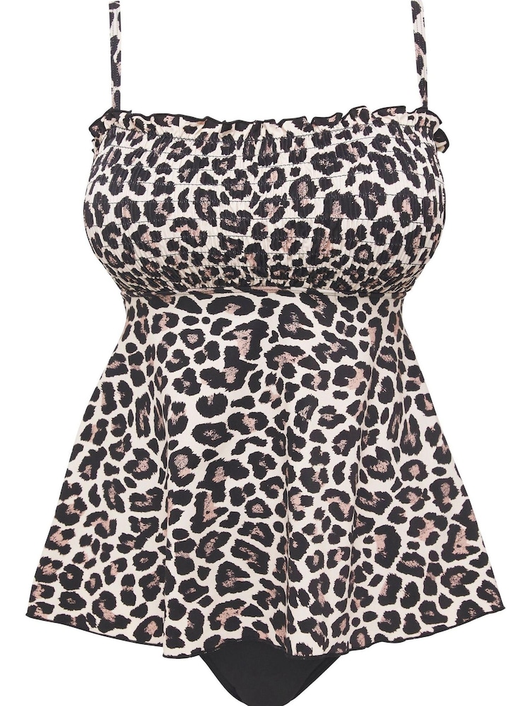 Simply Be Magisculpt The Wonderpiece Leopard Brown Print Swimsuit - Image 4 of 4