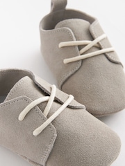 Grey Suede Lace-Up Baby Shoes (0-24mths) - Image 2 of 5