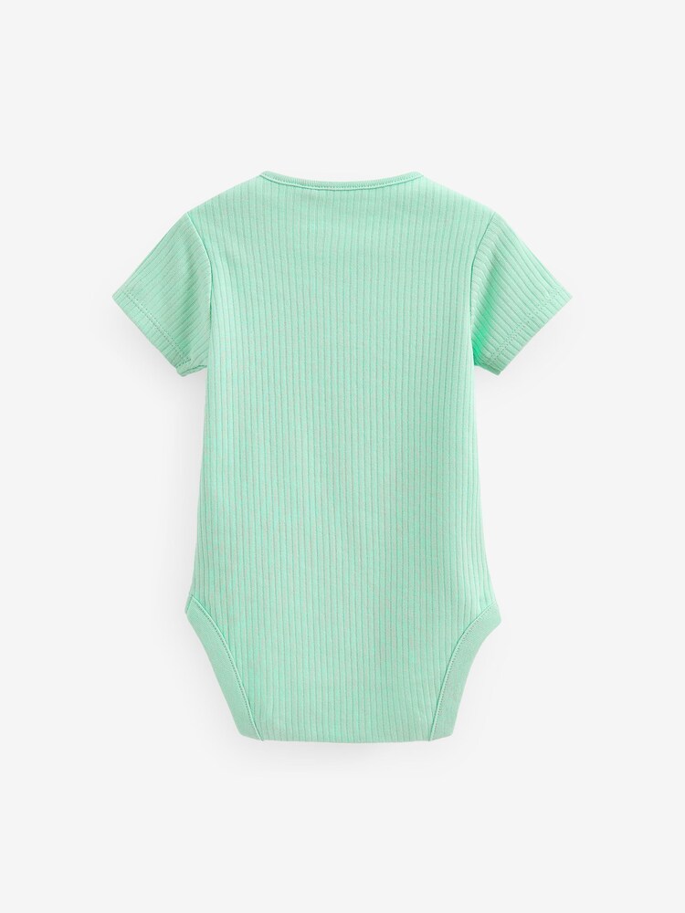 Яркий в рубчик - Baby 5 Pack с коротким рукавом Боди-комбинезоны - Image 2 of 2