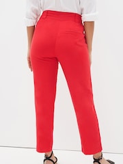 Rouge - Pantalon fuselé en lin mélangé - Image 3 de 9