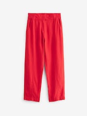 Rouge - Pantalon fuselé en lin mélangé - Image 9 de 9