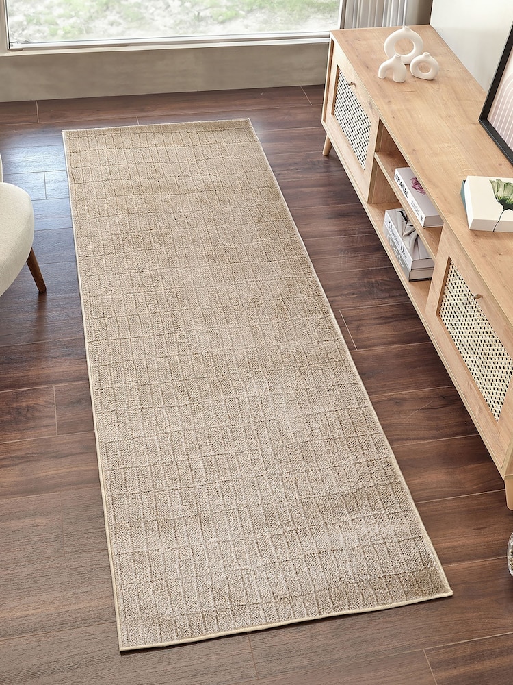 LIVABLISS Beige Cascade Textured Modern High Pile Runner - Image 1 of 7