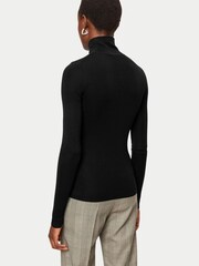 Jigsaw Tate Silk Cotton Black Polo Jumper - Image 2 of 5