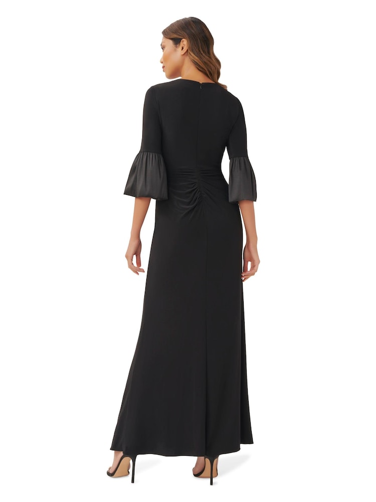 Adrianna Papell Twist Front Black Jersey Gown - Image 2 of 3