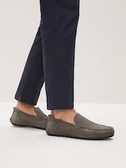 Grey Suede Driver Shoes - Image 1 of 5