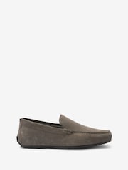 Grey Suede Driver Shoes - Image 2 of 5