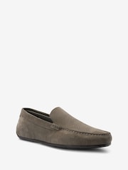Grey Suede Driver Shoes - Image 3 of 5