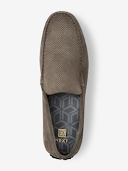 Grey Suede Driver Shoes - Image 4 of 5