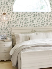 Laura Ashley Sage Green Autumn Leaves A4 Wallpaper Sample - Image 1 of 2