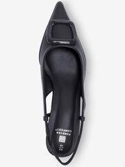 Black Forever Comfort® Hardware Slingback Kitten Heels - Image 3 of 4