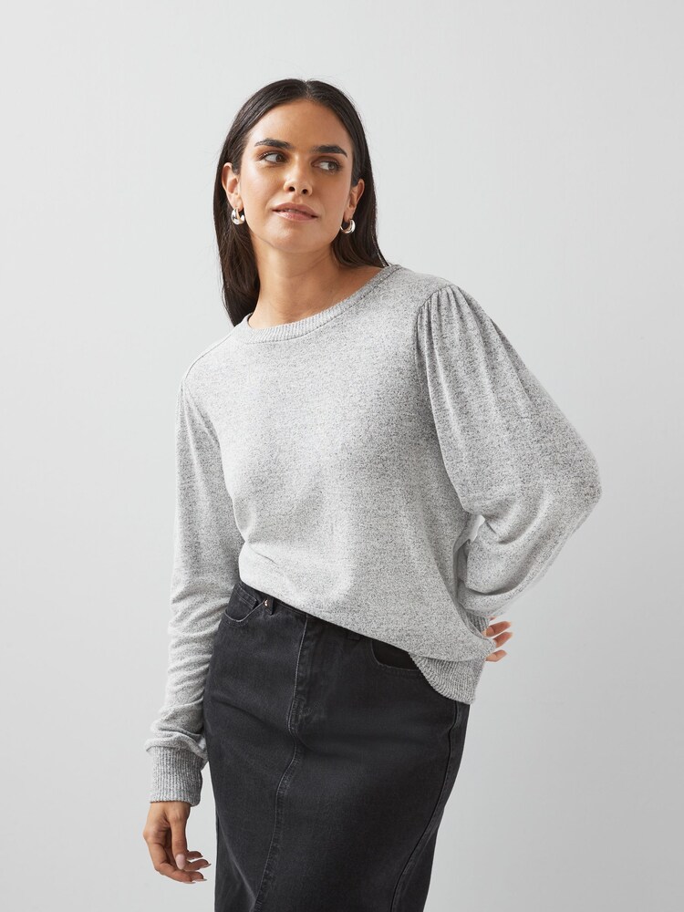 Black Cosy Soft Touch Autumnal  Halloween Pumpkin Jumper Top - Image 1 of 3