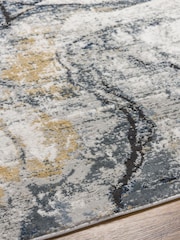 LIVABLISS Blue Jolie Abstract Moderne Marble Runner - Image 3 of 6