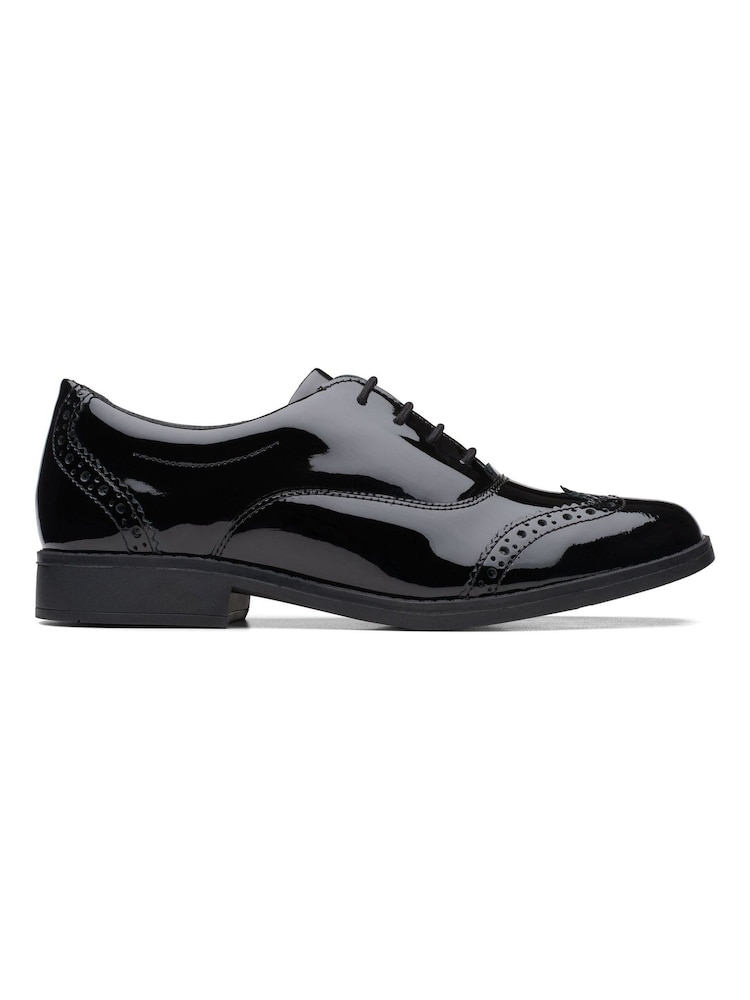 Črn patent - Večbarvni usnjeni čevlji Clarks Aubrie Tap - Slika 1 iz 7