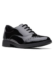 Črn patent - Večbarvni usnjeni čevlji Clarks Aubrie Tap - Slika 3 iz 7