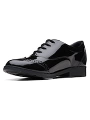 Črn patent - Večbarvni usnjeni čevlji Clarks Aubrie Tap - Slika 4 iz 7