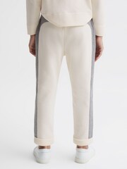 Reiss Pale Pink/Grey Marl Orla Senior Colourblock Joggers - Image 5 of 6