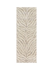 LIVABLISS Beige City Animal Print Zebra Boho Runner - Image 1 of 5