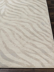 LIVABLISS Beige City Animal Print Zebra Boho Runner - Image 2 of 5