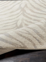 LIVABLISS Beige City Animal Print Zebra Boho Runner - Image 3 of 5