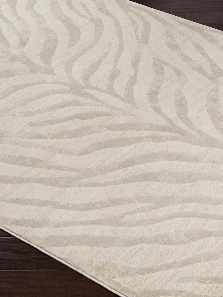 LIVABLISS Beige City Animal Print Zebra Boho Runner - Image 5 of 5 LIVABLISS Beige City Animal Print Zebra Boho Runner - Image 5 of 5