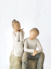 Willow Tree Cream Brother And Sister Figurine - Image 2 of 4