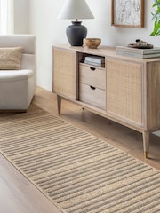 LIVABLISS Brown Indoor / Outdoor Mirage Cottage Fringe Jute Look Runner - Image 1 of 6
