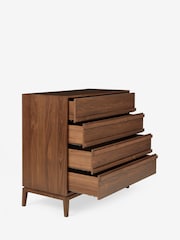 Jasper Conran London Brown 4 Drawer Belgrave Walnut Chest of Drawers - Image 3 of 7