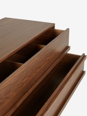 Jasper Conran London Brown 4 Drawer Belgrave Walnut Chest of Drawers - Image 6 of 7