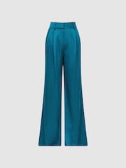 Reiss Blue Rina Wide Leg Trousers - Image 2 of 8