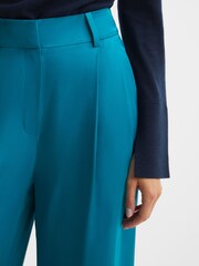 Reiss Blue Rina Wide Leg Trousers - Image 4 of 8