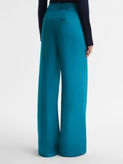 Reiss Blue Rina Wide Leg Trousers - Image 5 of 8