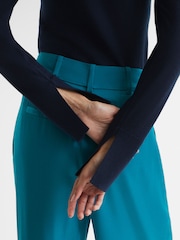 Reiss Blue Rina Wide Leg Trousers - Image 6 of 8