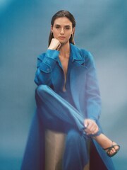 Reiss Blue Rina Wide Leg Trousers - Image 8 of 8