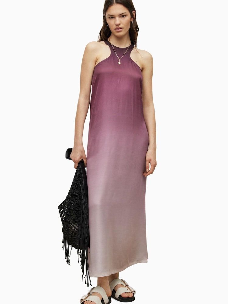 AllSaints Pink Verna Kai Dress - Image 1 of 5