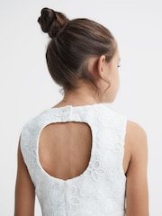 Reiss Ivory Kit Senior Lace Tulle Occasion Dress - Image 4 of 6