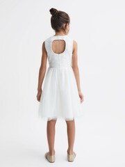 Reiss Ivory Kit Senior Lace Tulle Occasion Dress - Image 5 of 6
