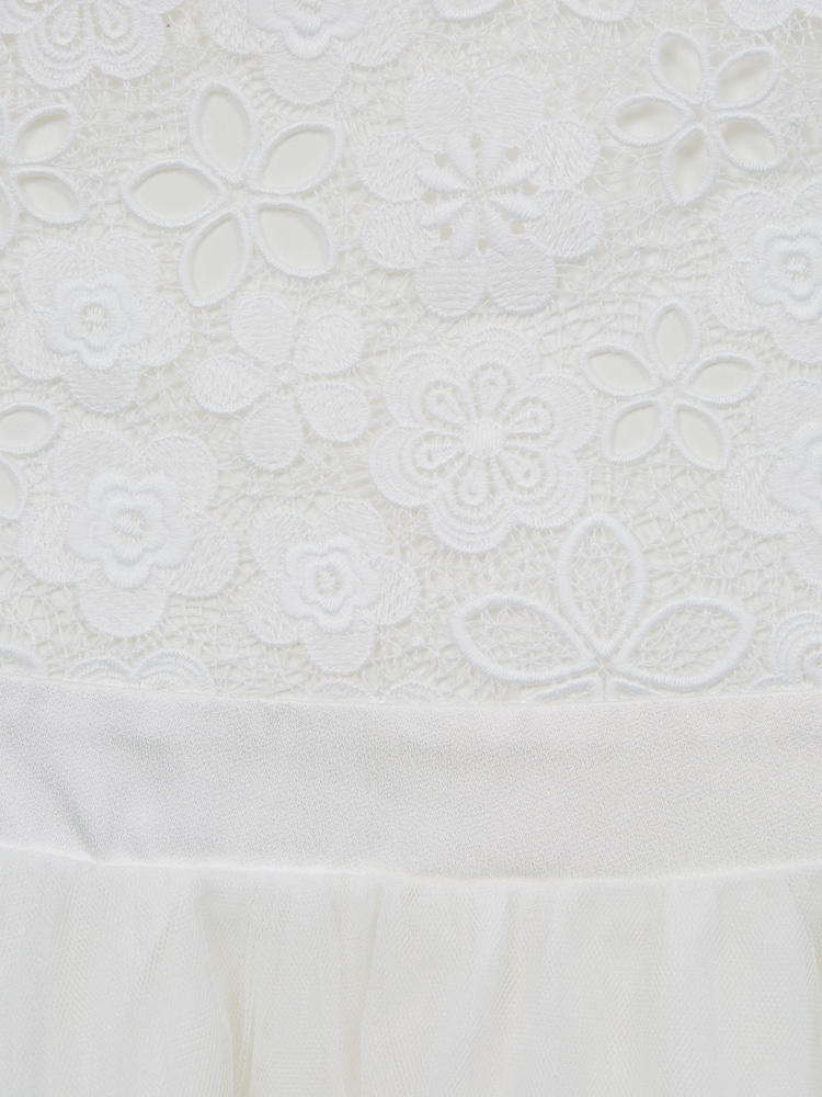 Reiss Ivory Kit Senior Lace Tulle Occasion Dress - Image 6 of 6