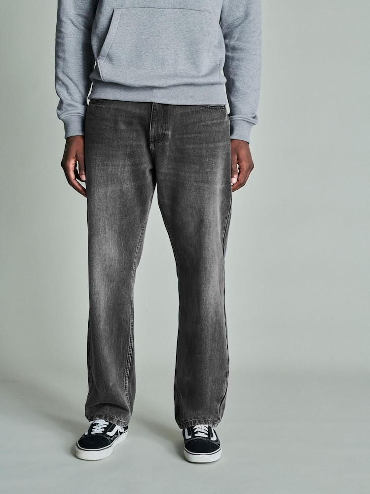 Black Soft Touch Authentic Rigid Cotton Relaxed Fit Jeans - Image 1 of 9