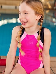 Pink Sports Swimsuit (3-16yrs) - Image 1 of 5