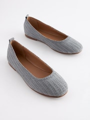 modra - Usnjene tkane balerinke Forever Comfort - Slika 3 iz 6