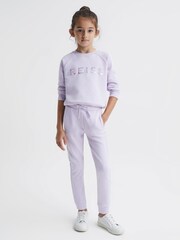 Reiss Lilac Maria Senior Sequin Joggers - Image 1 of 7